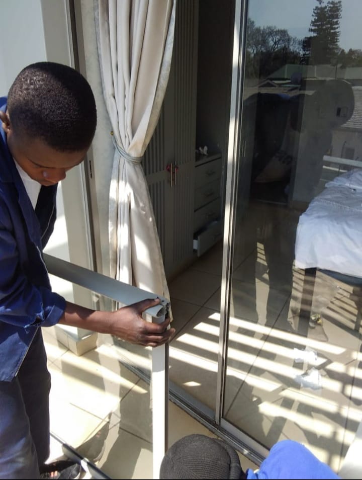 We Fix Doors technician repairing sliding door in Fourways — same day service from R850